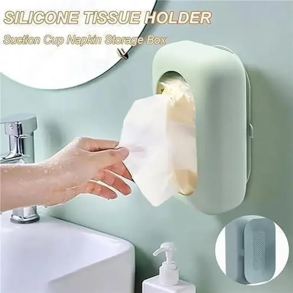 Suction cup silicone tissue box – square