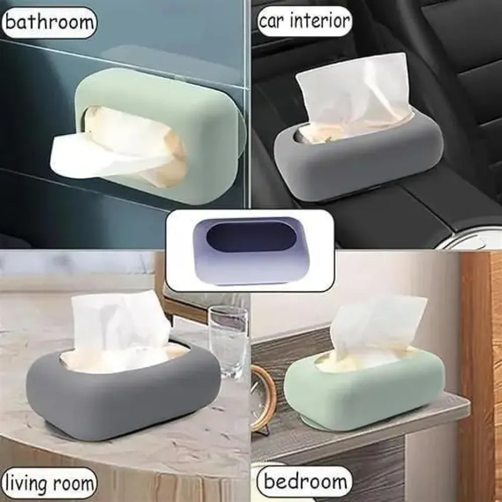 Suction cup silicone tissue box – square