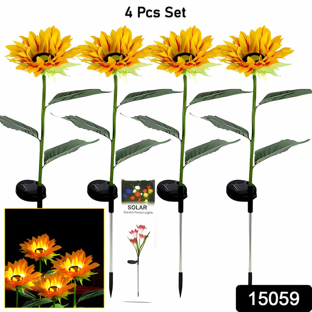 Solar Sunflower Garden Lights
