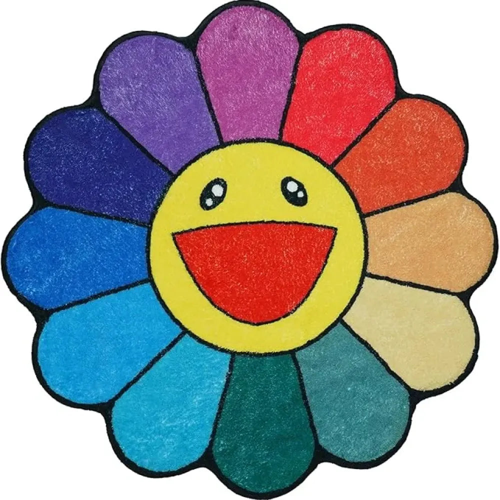 Sunflower bathroom rug for kids