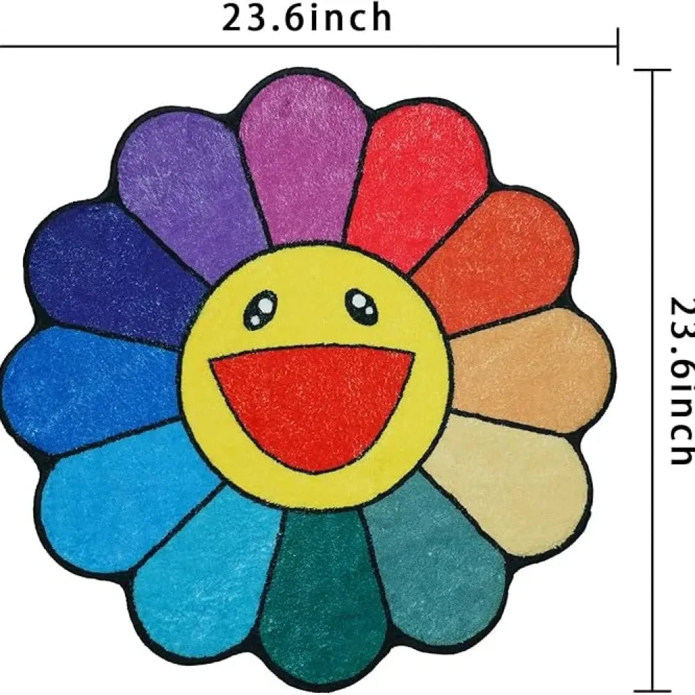 Sunflower bathroom rug for kids