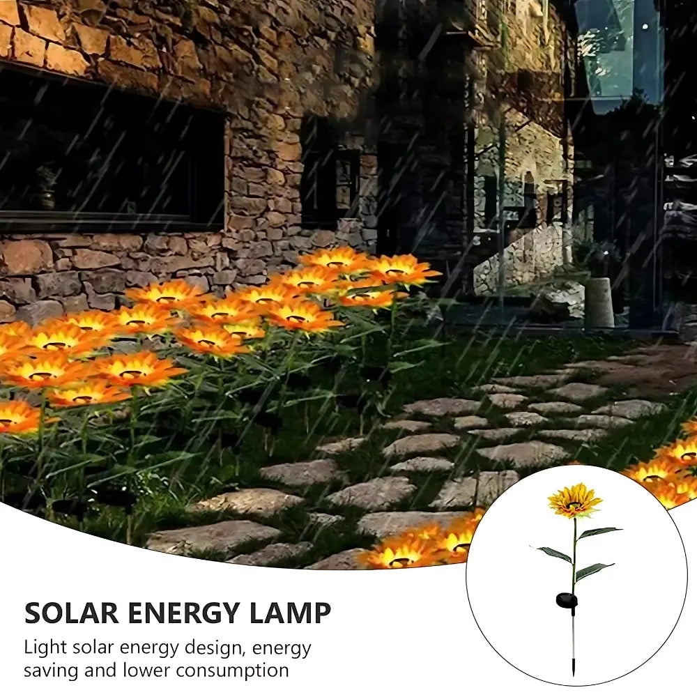 Solar Sunflower Garden Lights