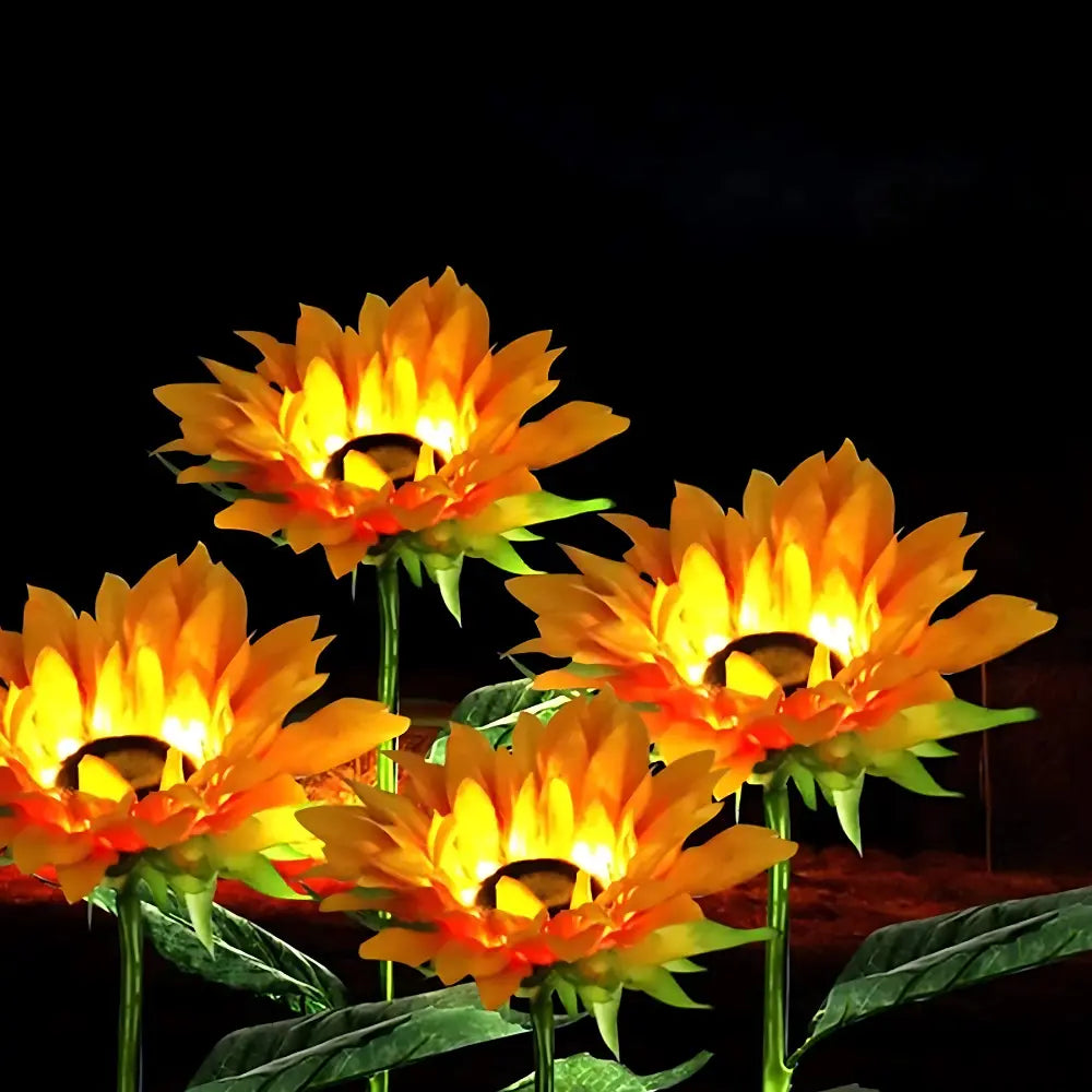 Solar Sunflower Garden Lights