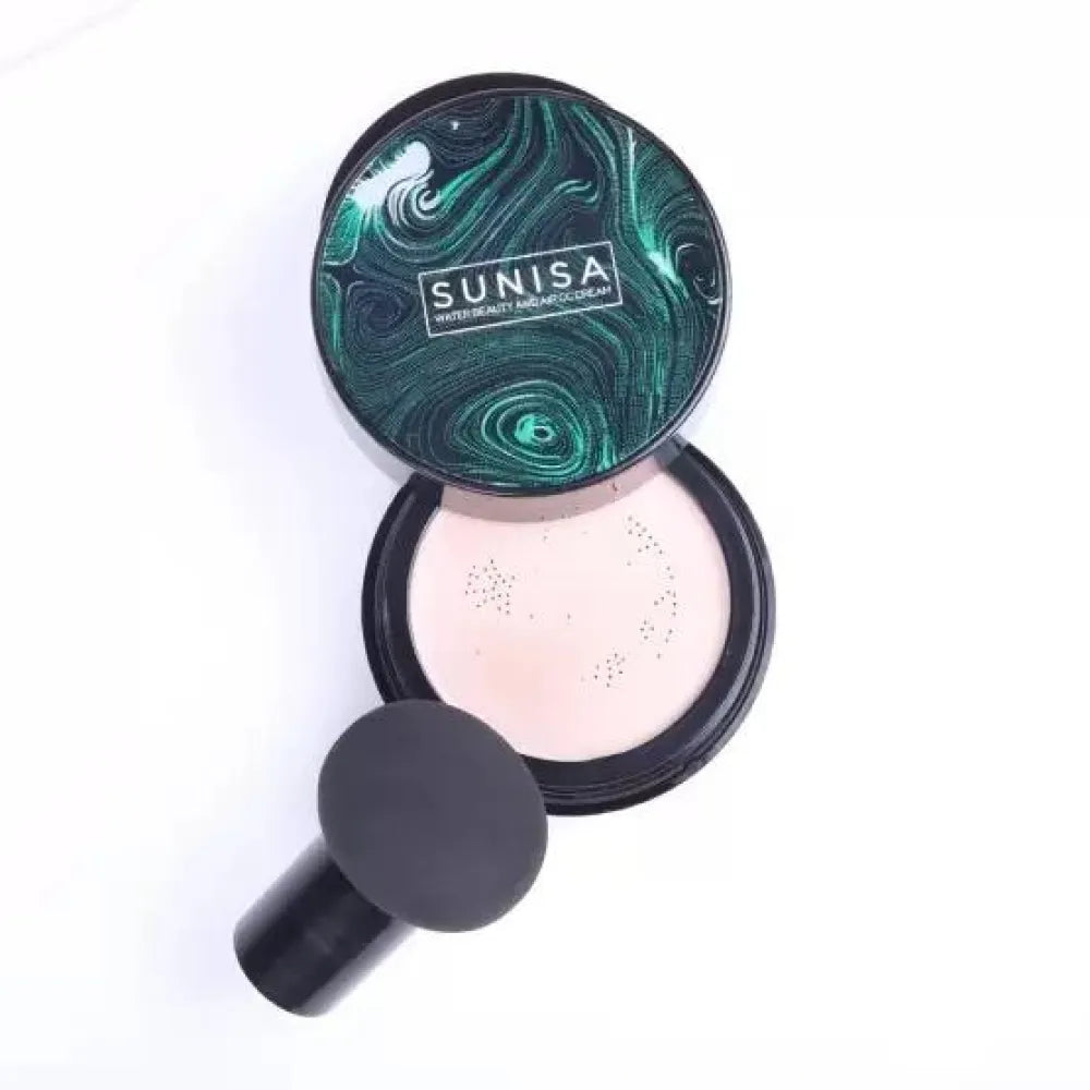 Open compact foundation with applicator.