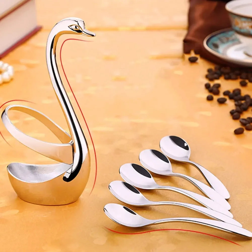 Swan fork holder with set