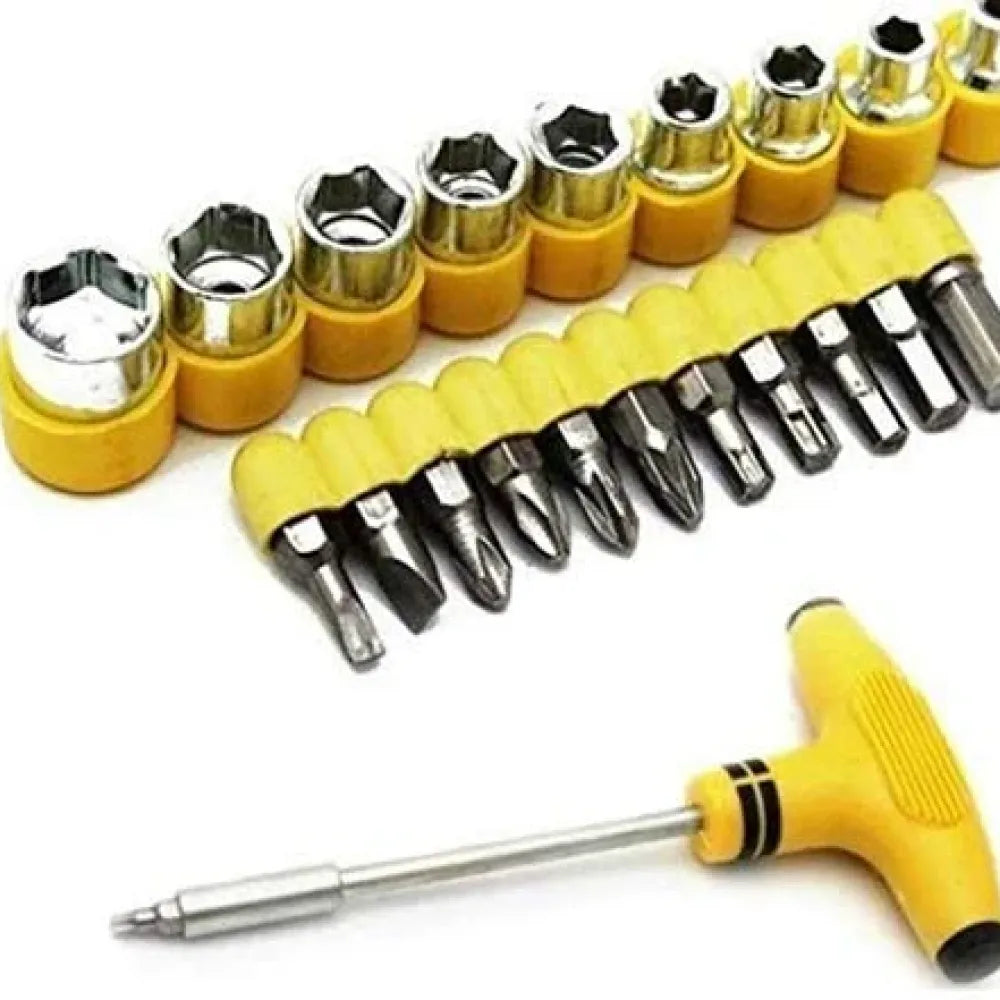 T-shape screwdriver ratchet set – 24pcs