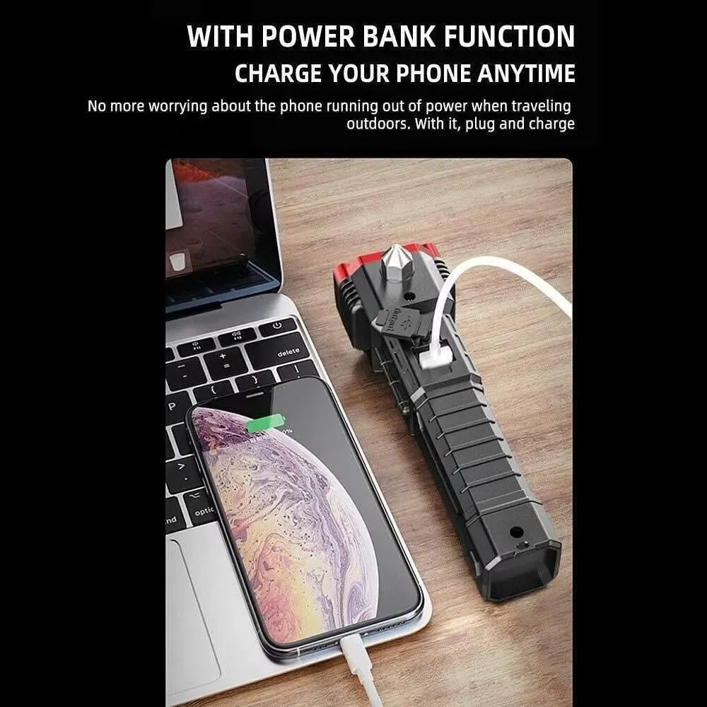 Tactical survival flashlight
