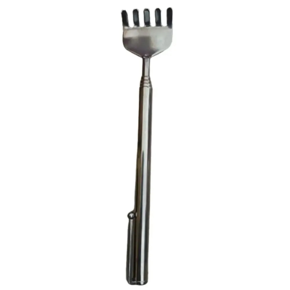 Telescopic stainless steel back scratcher
