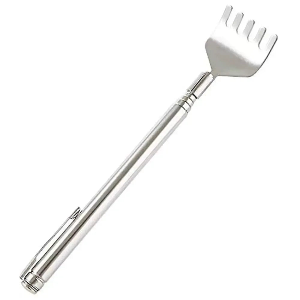 Telescopic stainless steel back scratcher