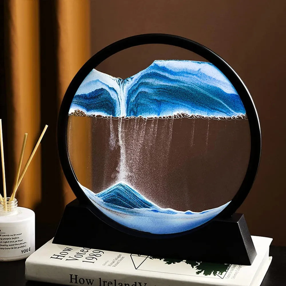 Circular sand art display.