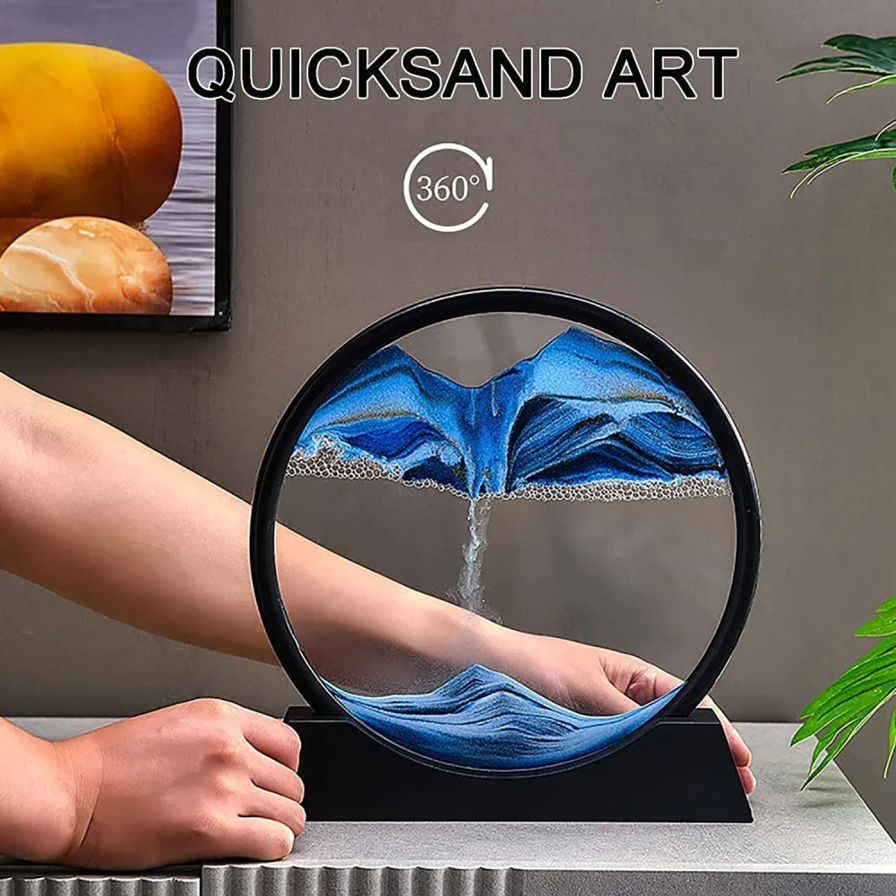 The moving sand art sculpture - office