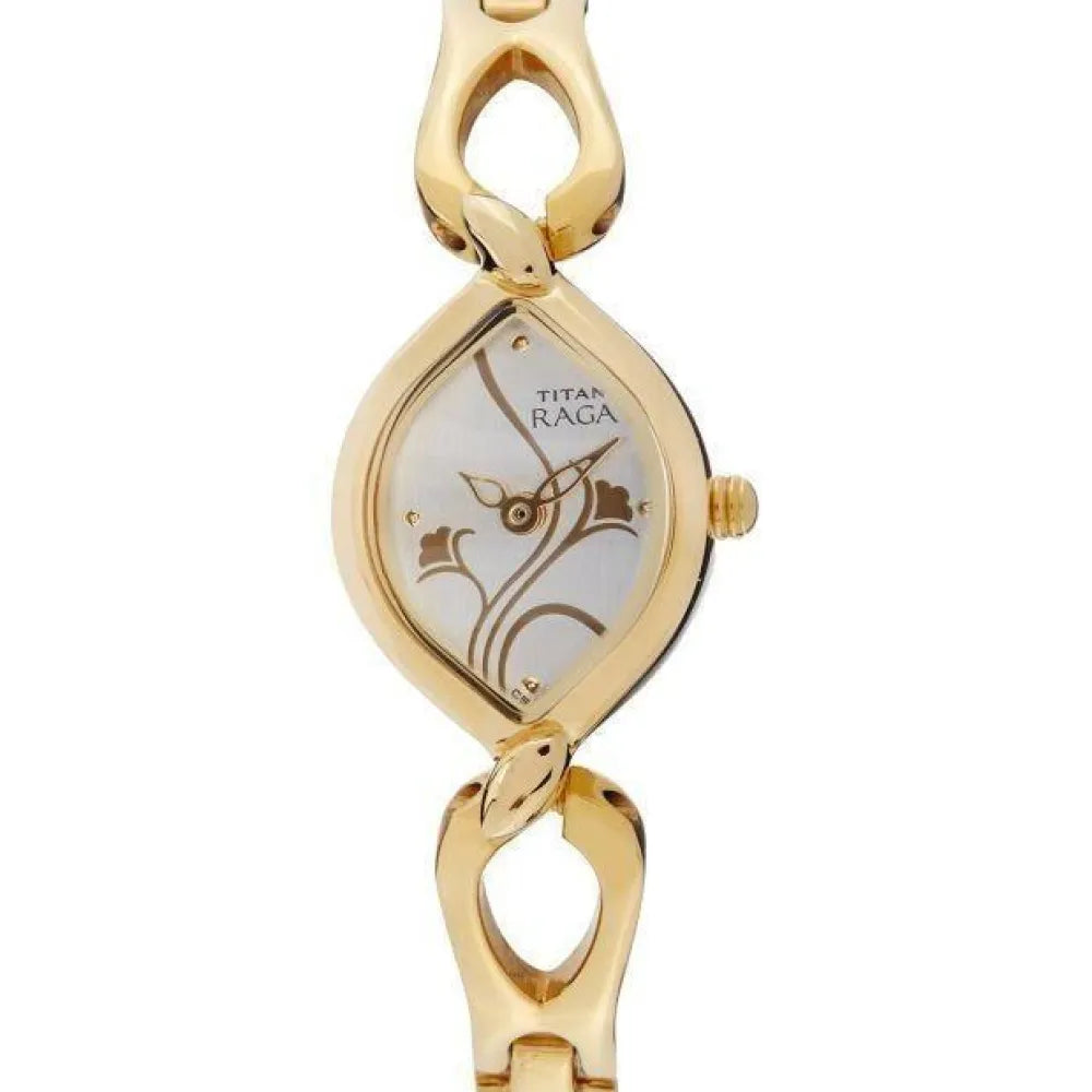Titan analog silver dial women’s watch