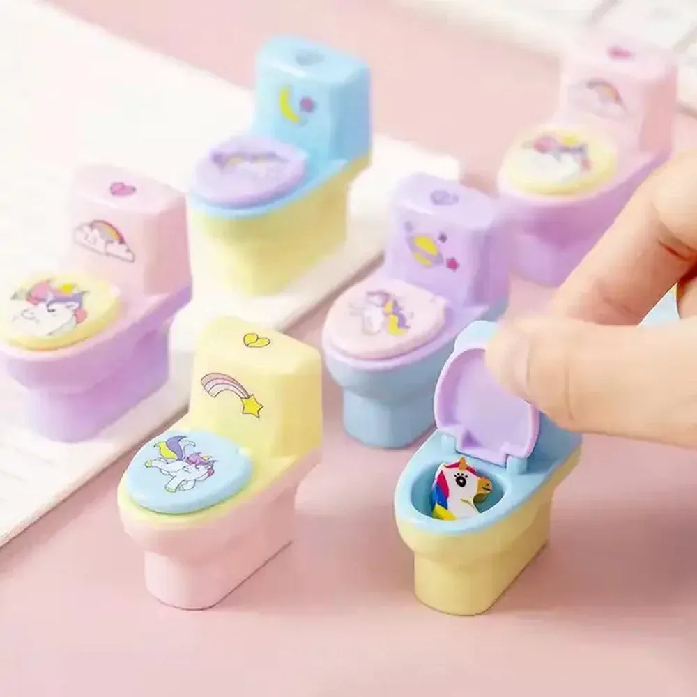 Toilet-shaped pencil sharpener - office