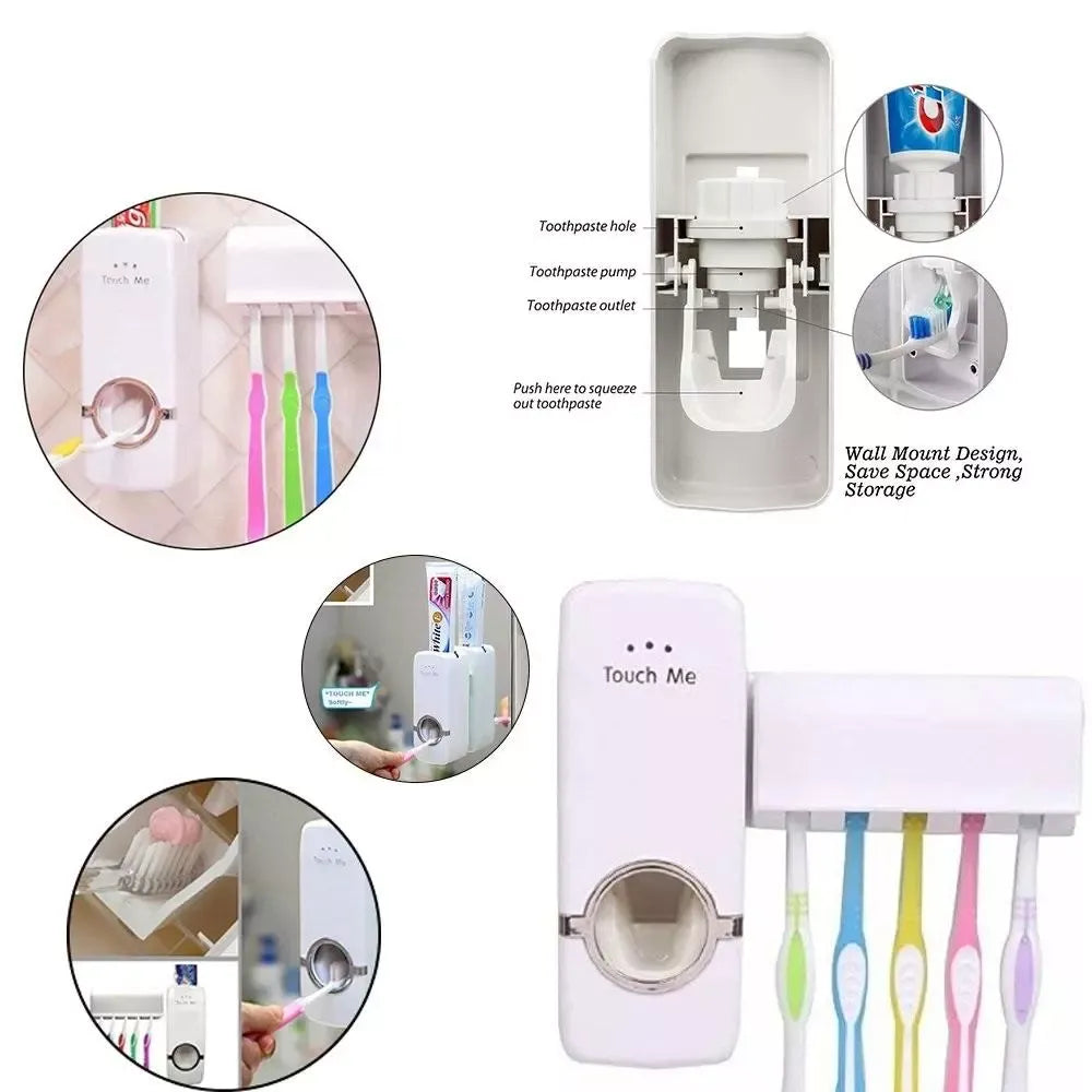 Toothpaste dispenser & brush holder - home kitchen