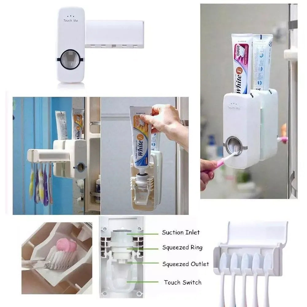 Toothpaste dispenser & brush holder - home kitchen