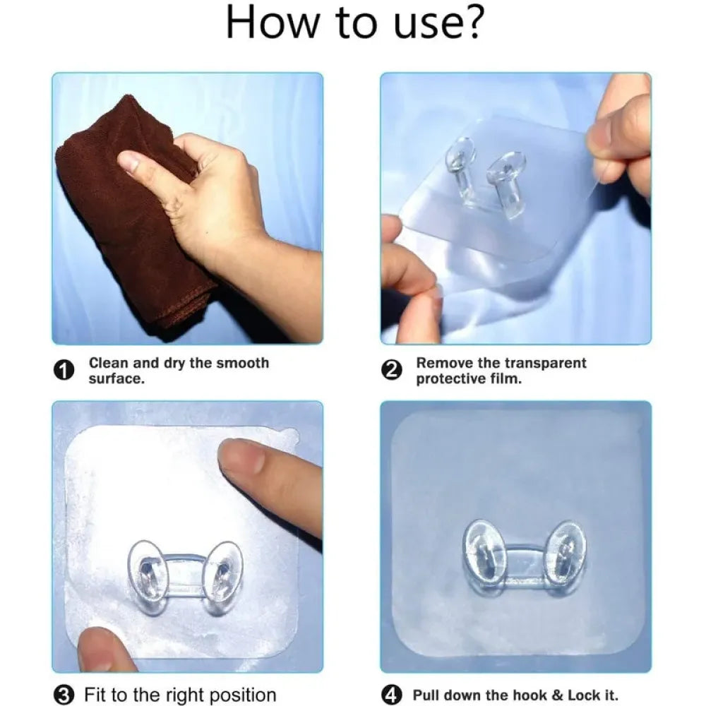 Transparent wall hook holder - home improvement