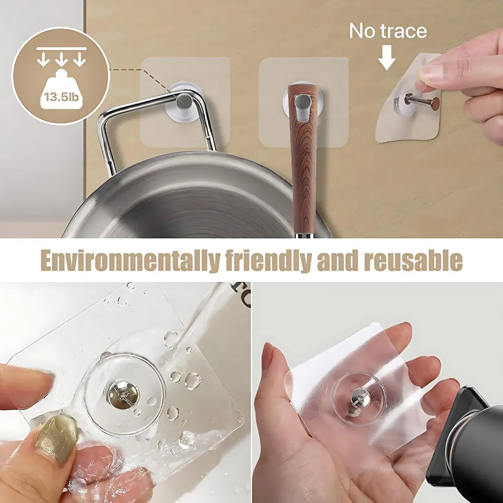 Transparent wall hooks