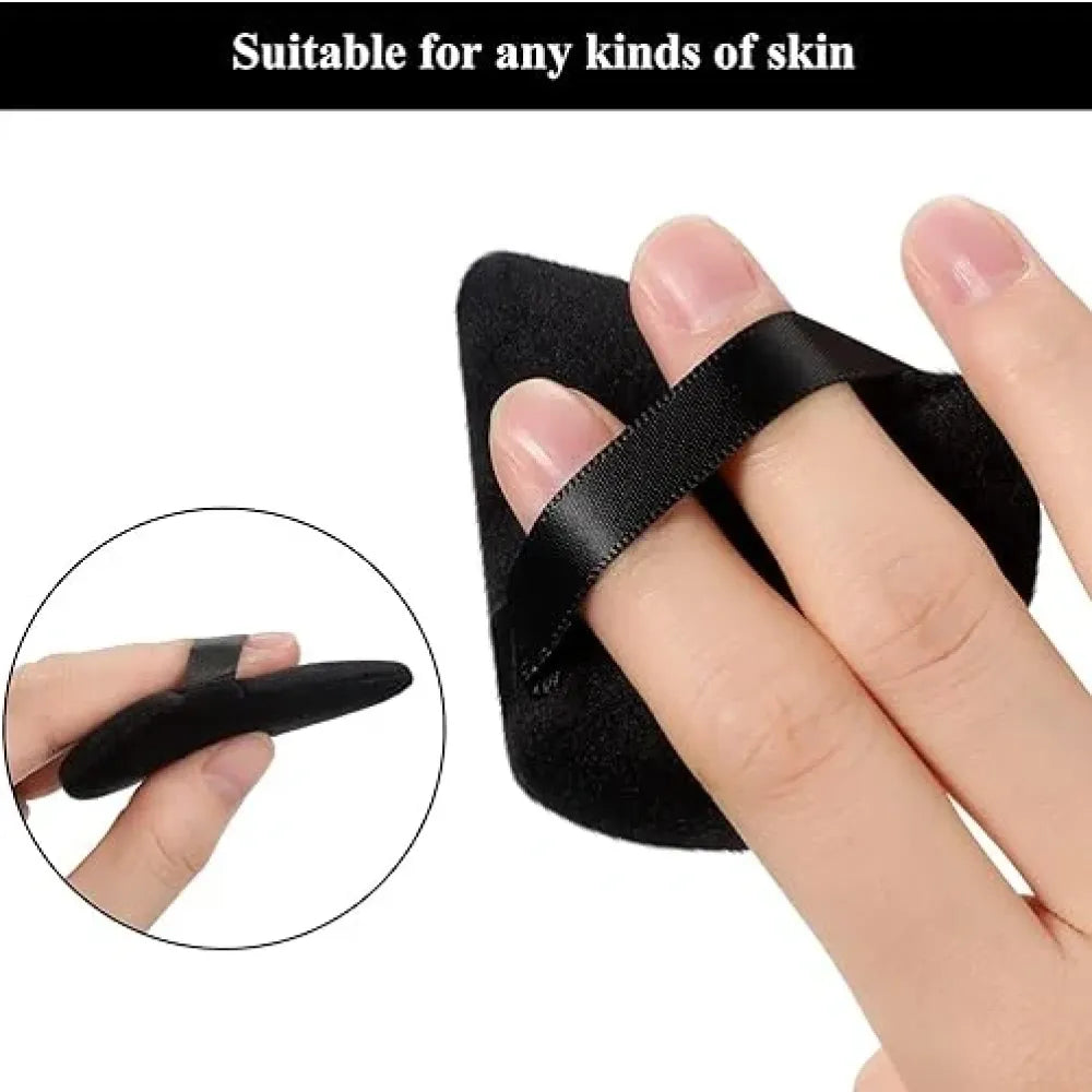 Triangle makeup powder puff – black