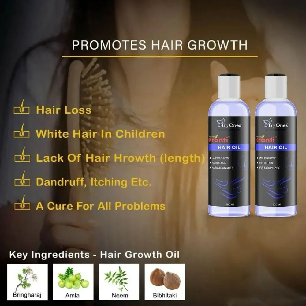Tryones natural kranti hair oil – 100ml (pack of 2)