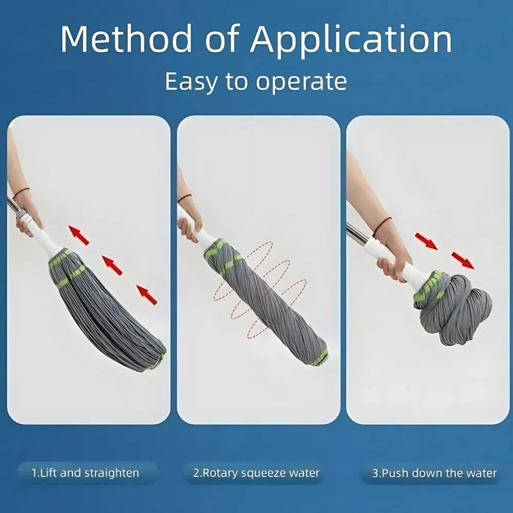 Twist mop for floor cleaning