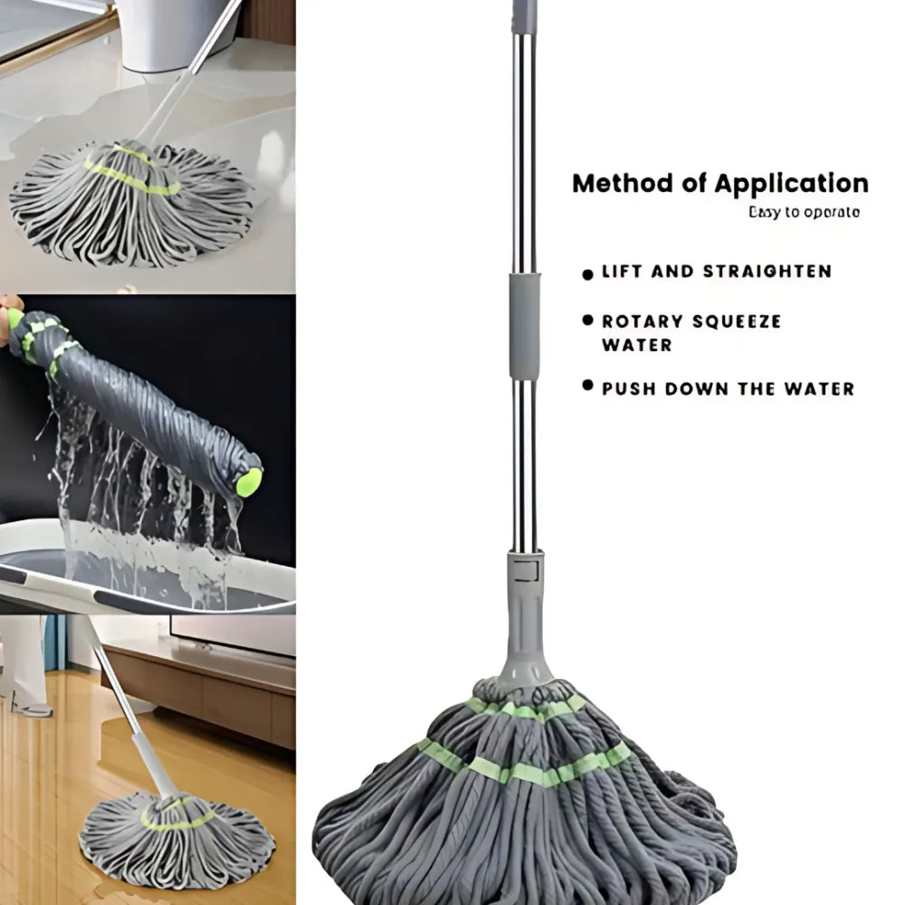 Twist mop for floor cleaning