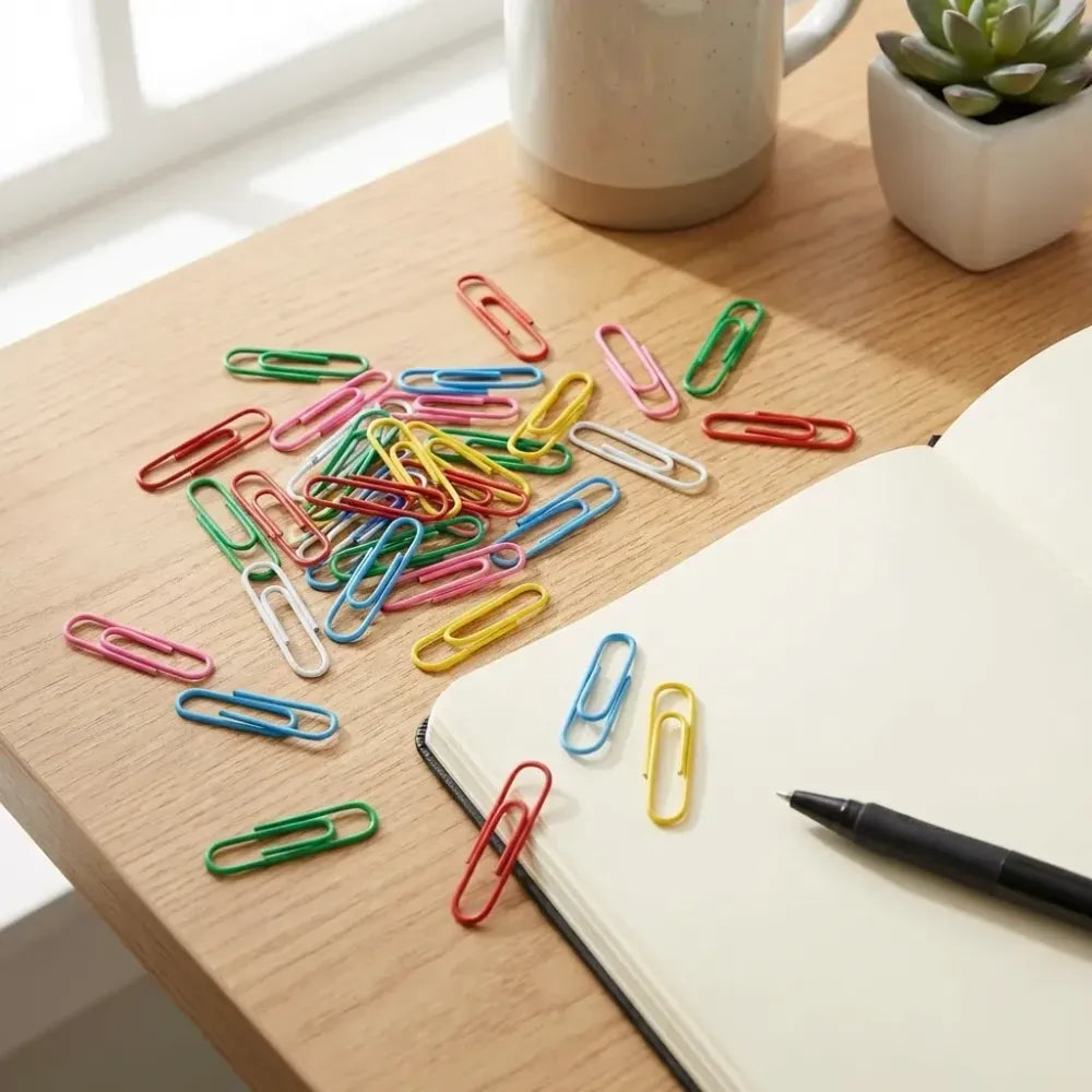 U-shape metal paper clips - office