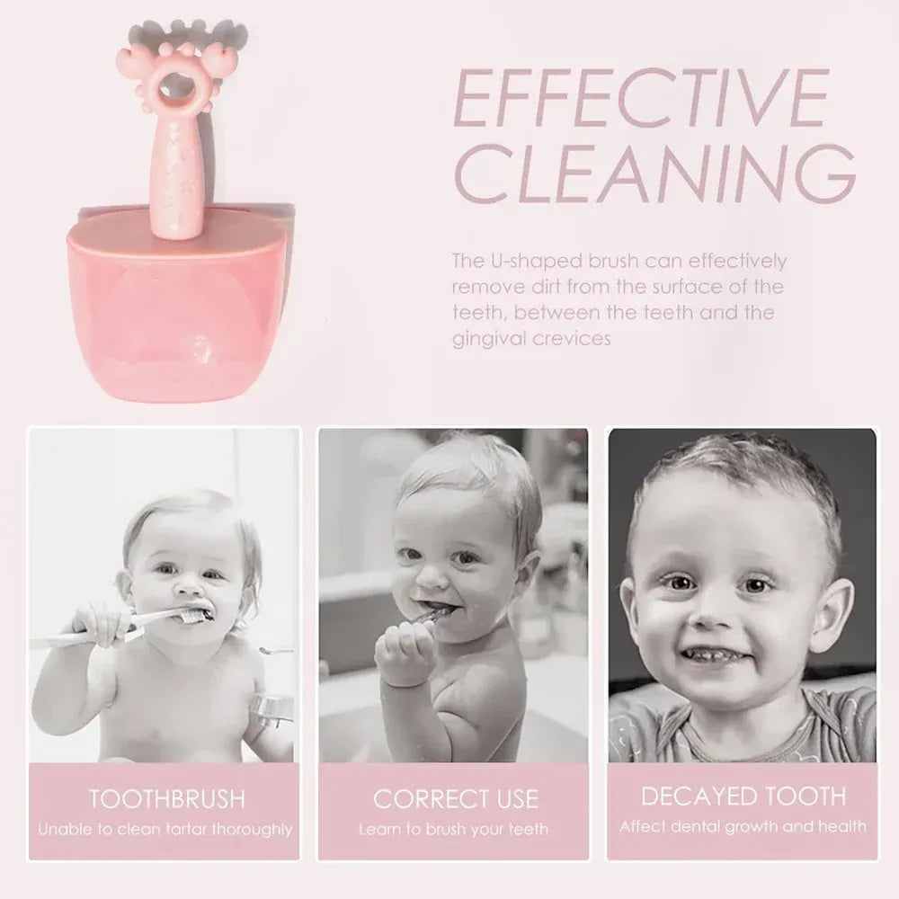 U-shaped silicone kids toothbrush - health care