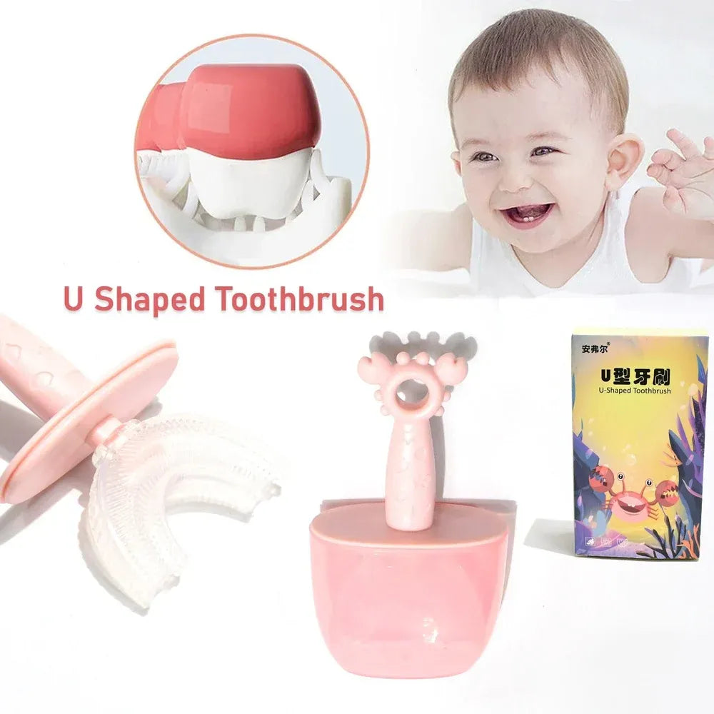U-shaped silicone kids toothbrush - health care