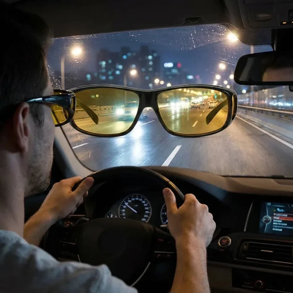 Ultimate night driving clear vision glasses! - sunglasses