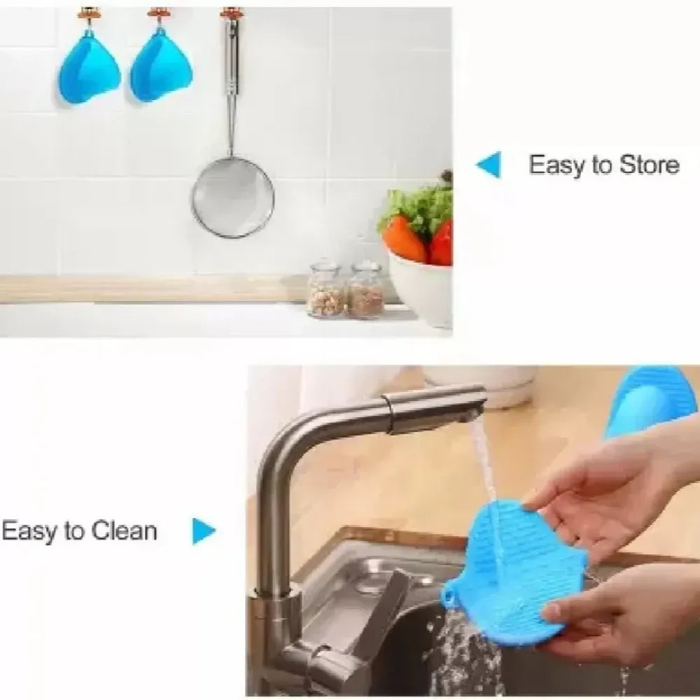 Ultra-grip silicone oven mitts - kitchen tool
