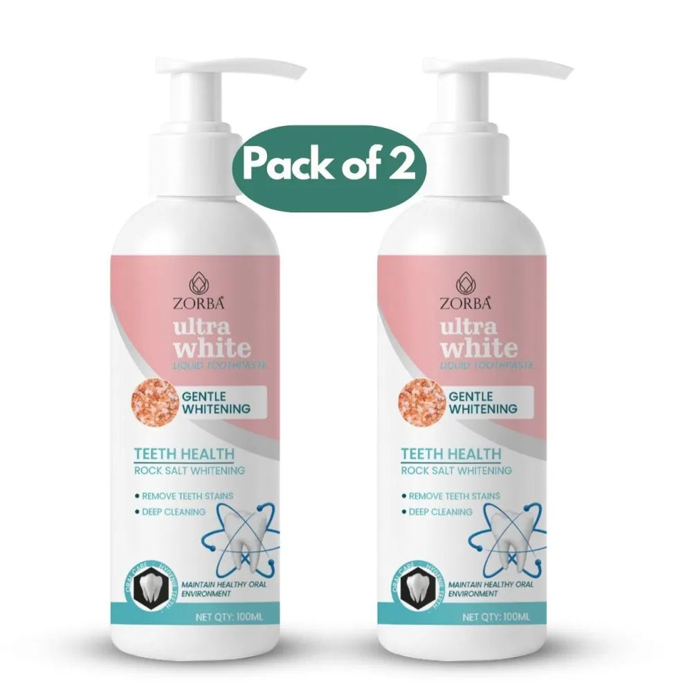 Ultra white liquid toothpaste 200ml pack of 2