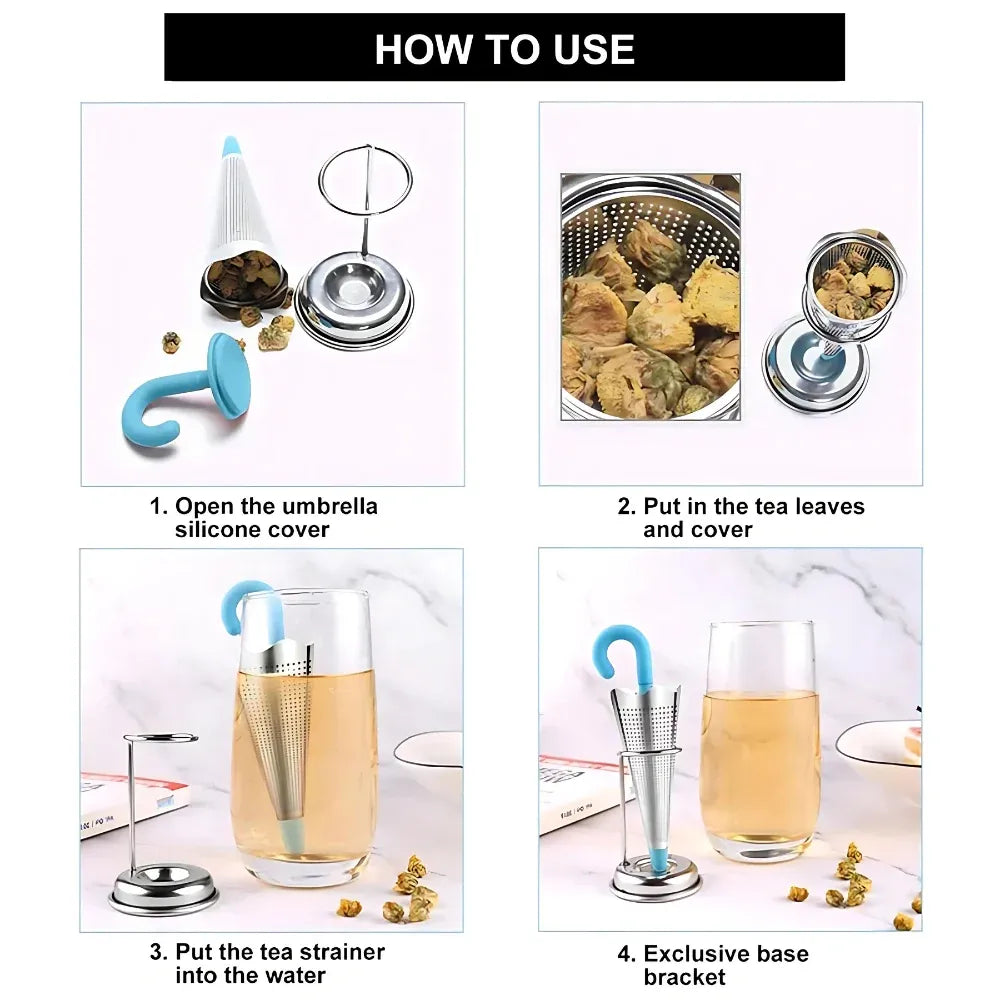 Umbrella silicone tea infuser - home & kitchen