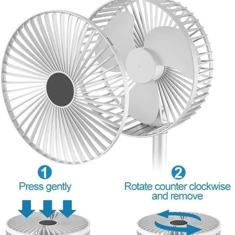 Usb rechargeable desk fan