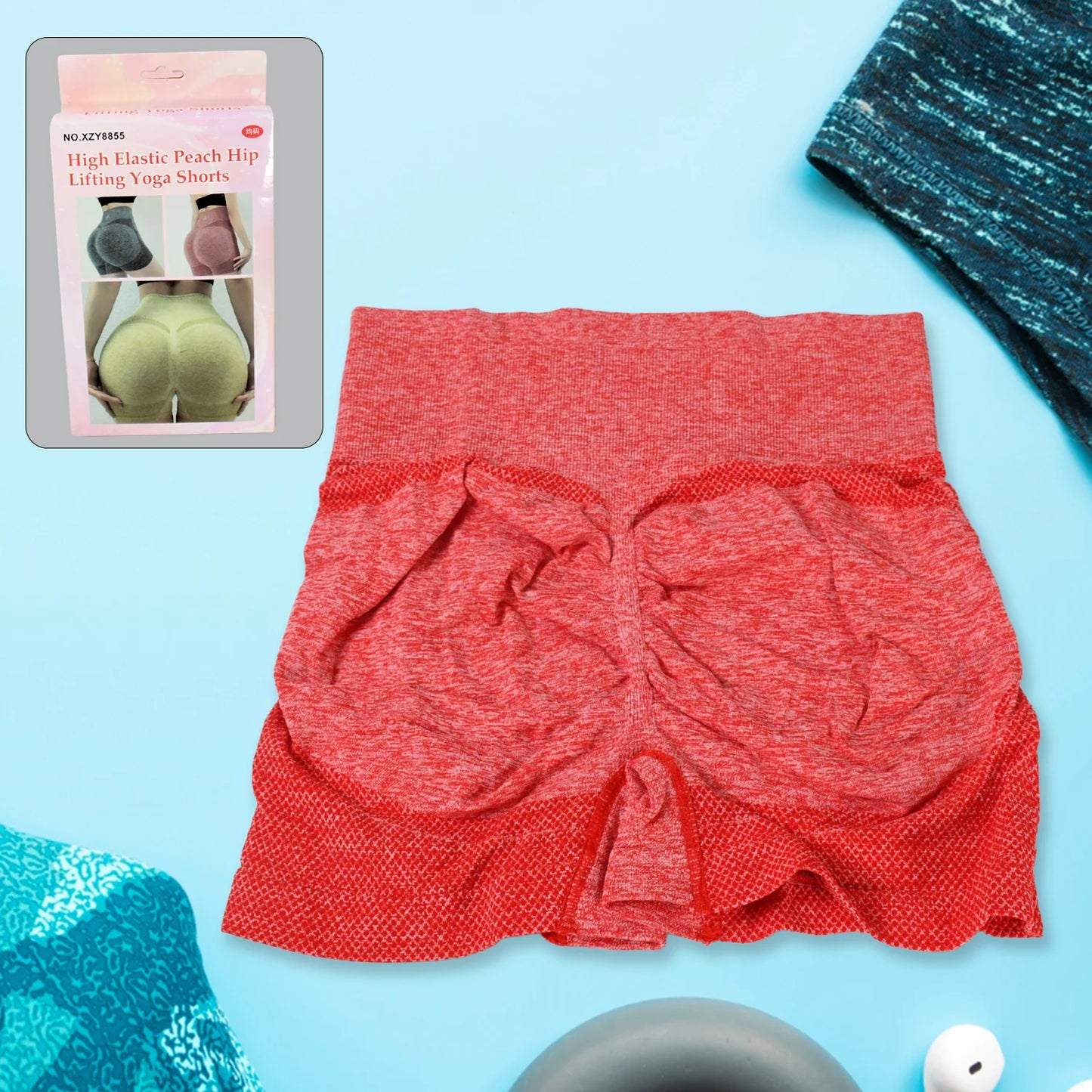 Peach-Lift Yoga Shorts