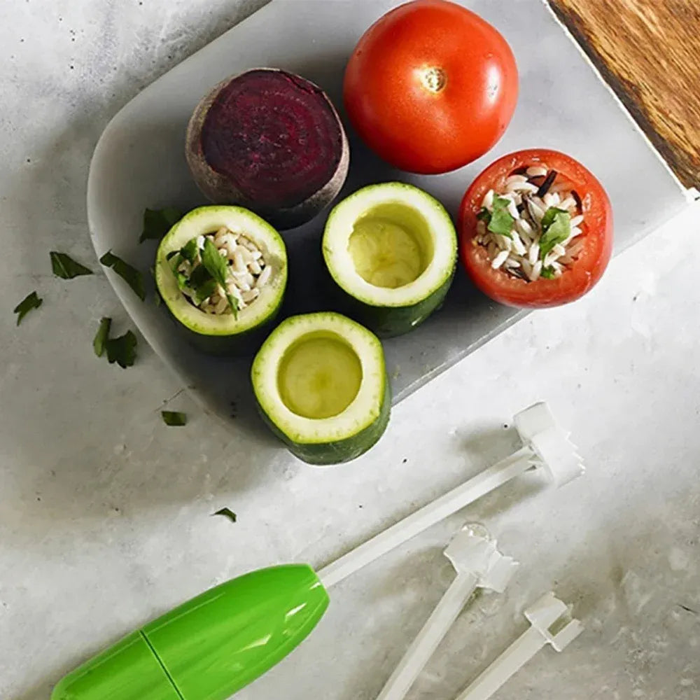 Veggie coring drill - kitchen tool