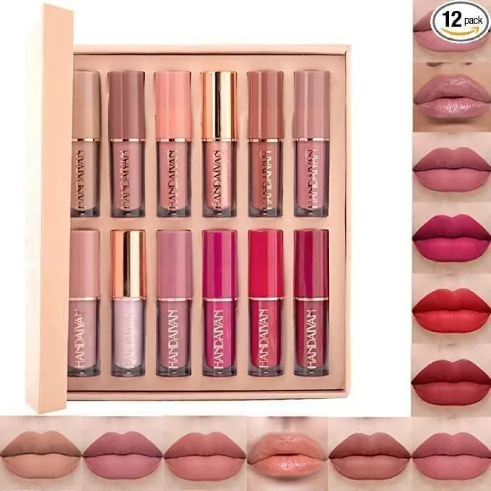 Velvet matte liquid lipstick set 12pcs