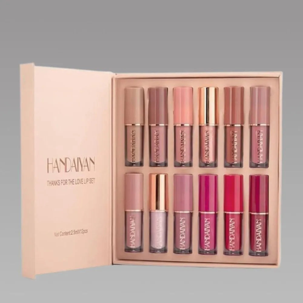 Velvet matte liquid lipstick set 12pcs