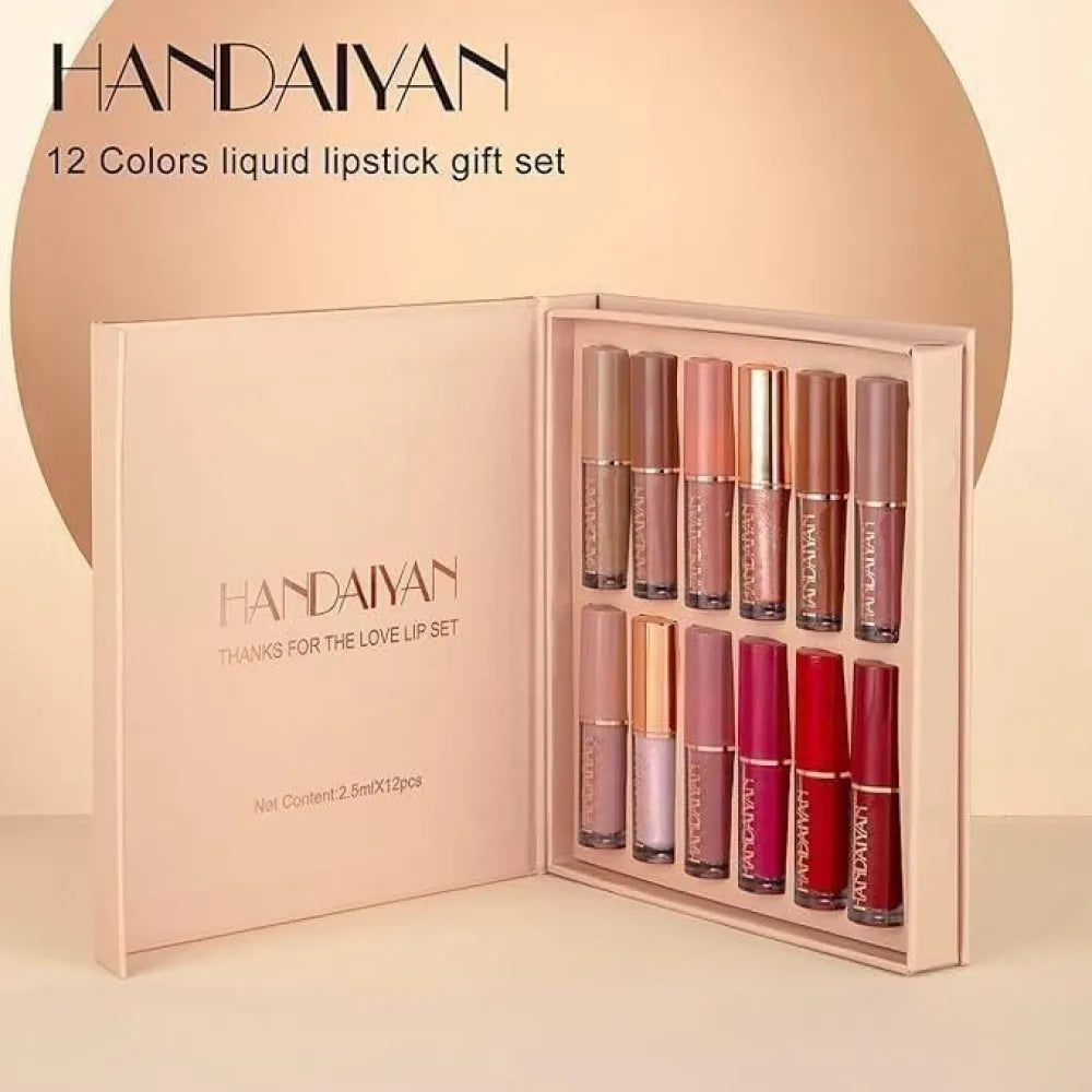 Velvet matte liquid lipstick set 12pcs