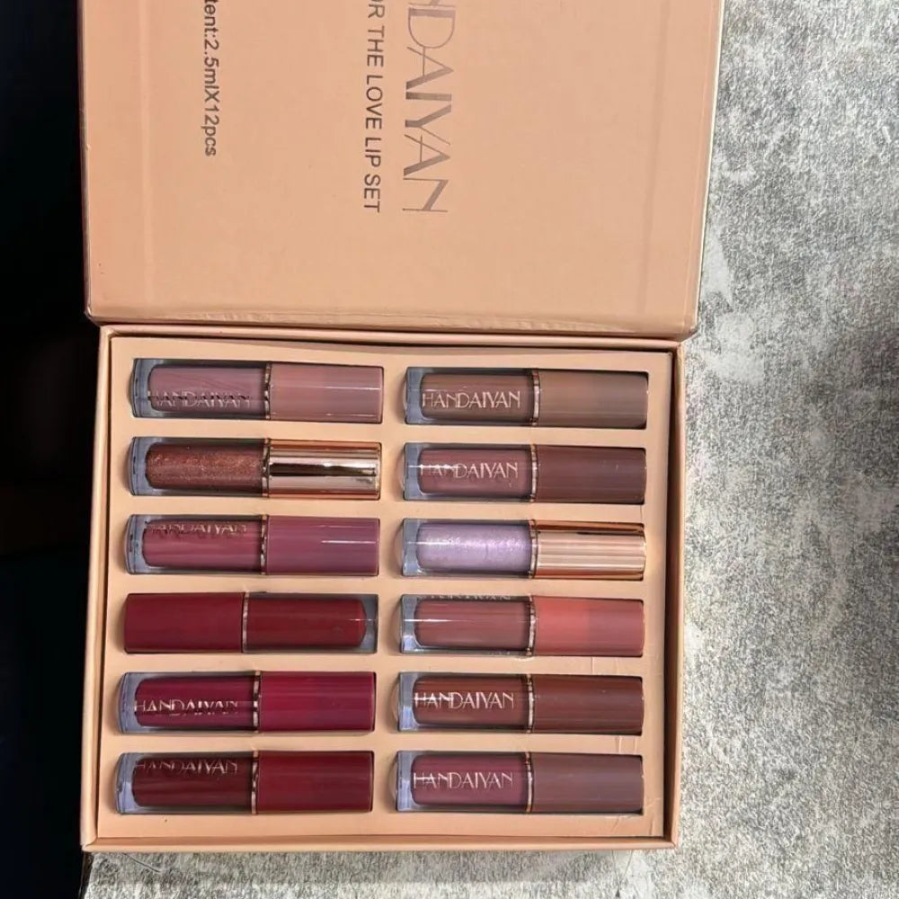 Velvet matte liquid lipstick set 12pcs