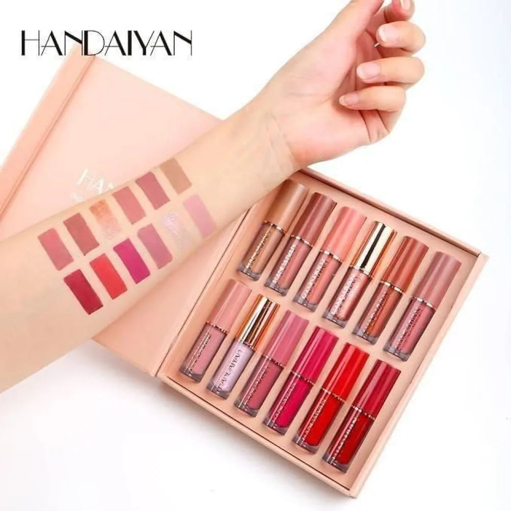 Velvet matte liquid lipstick set 12pcs