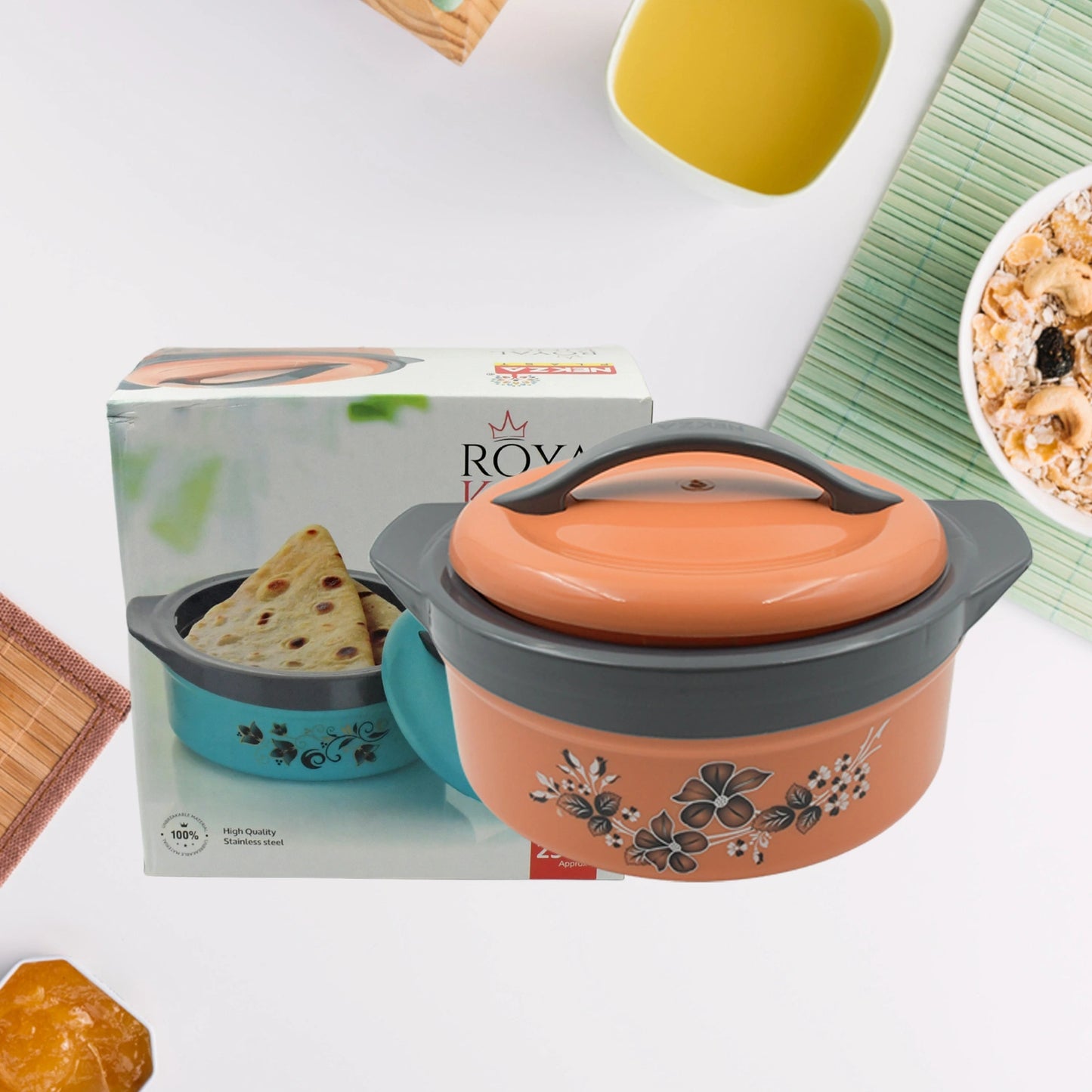 2500ml Stainless Steel Insulated Casserole