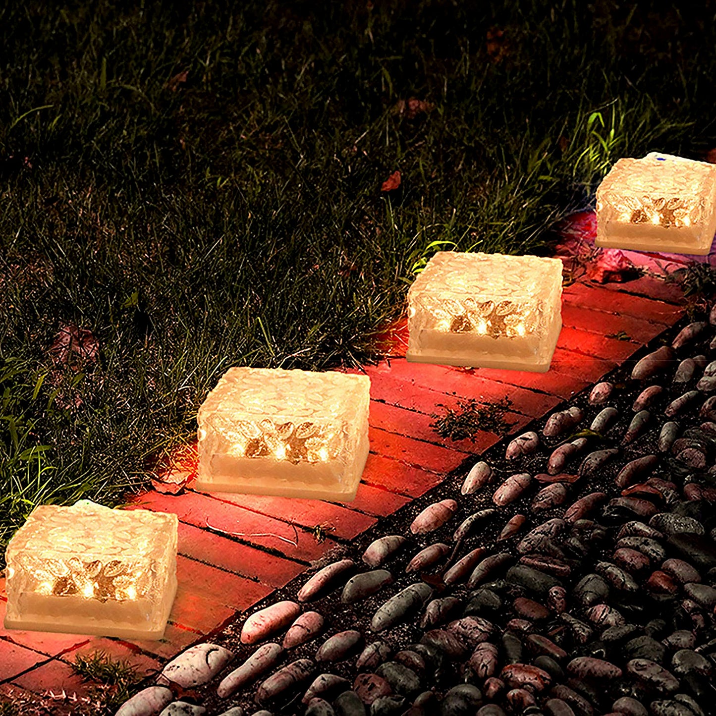 Solar Ice Cube Garden Lights