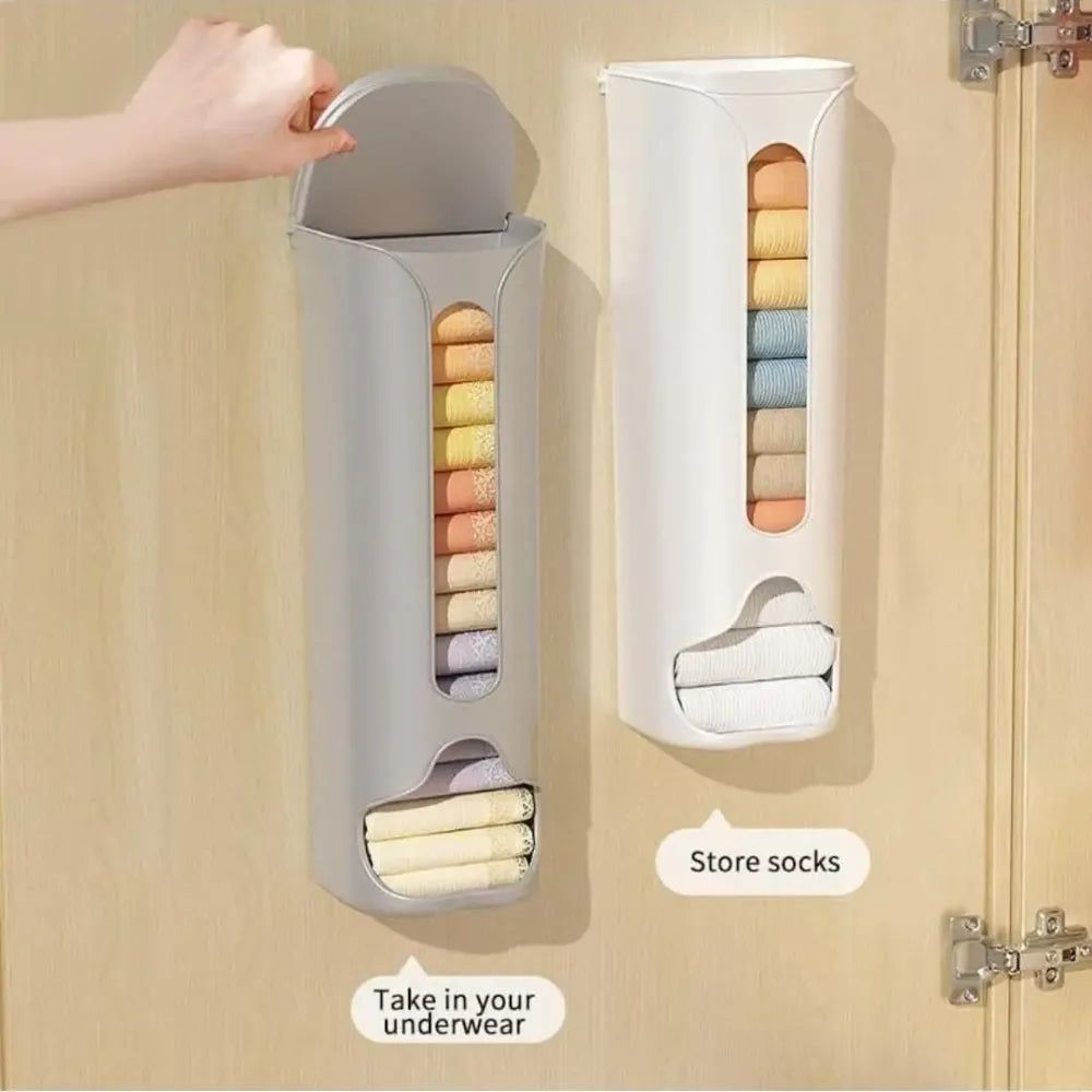 Wall-mounted cabinet storage organizer