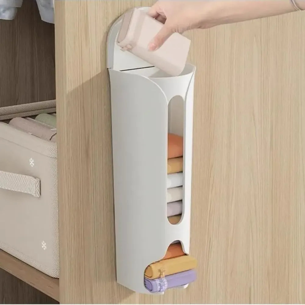Wall-mounted cabinet storage organizer