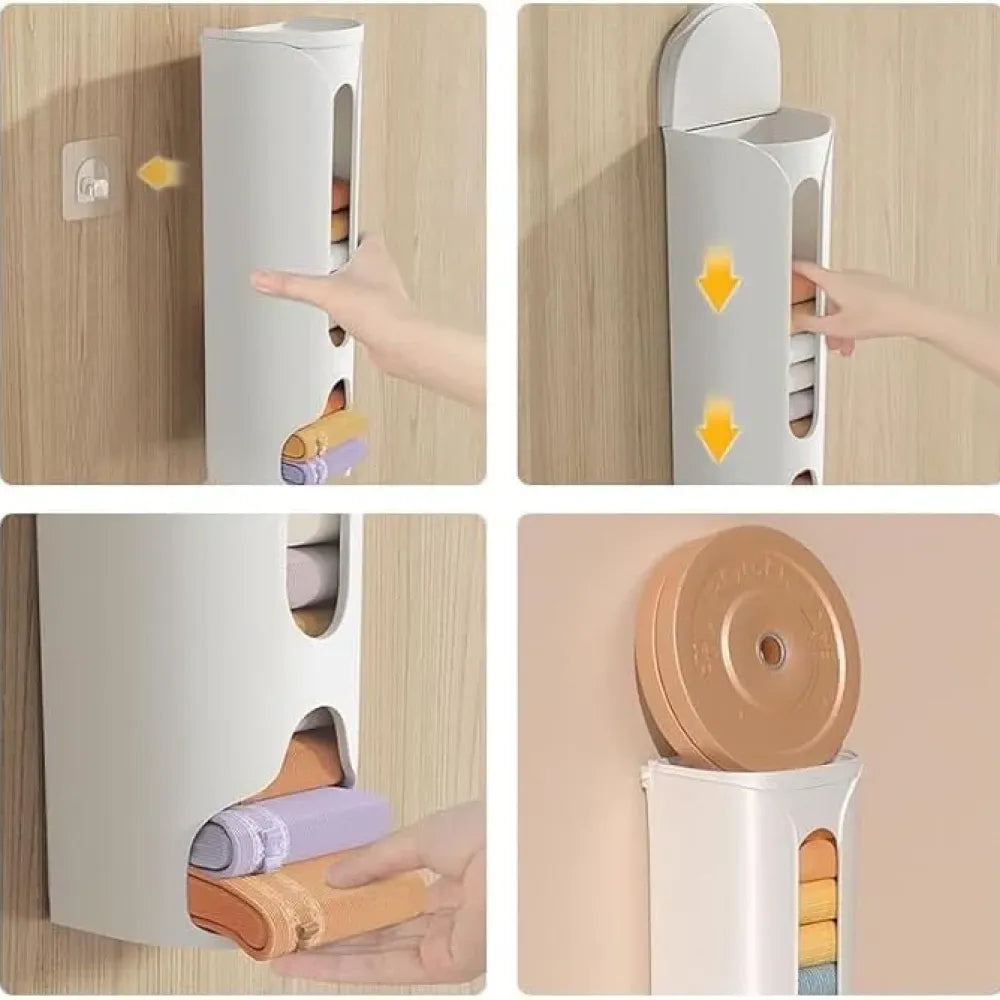 Wall-mounted cabinet storage organizer