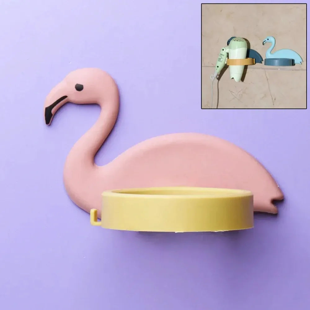 Wall-mounted hair dryer holder - home improvement