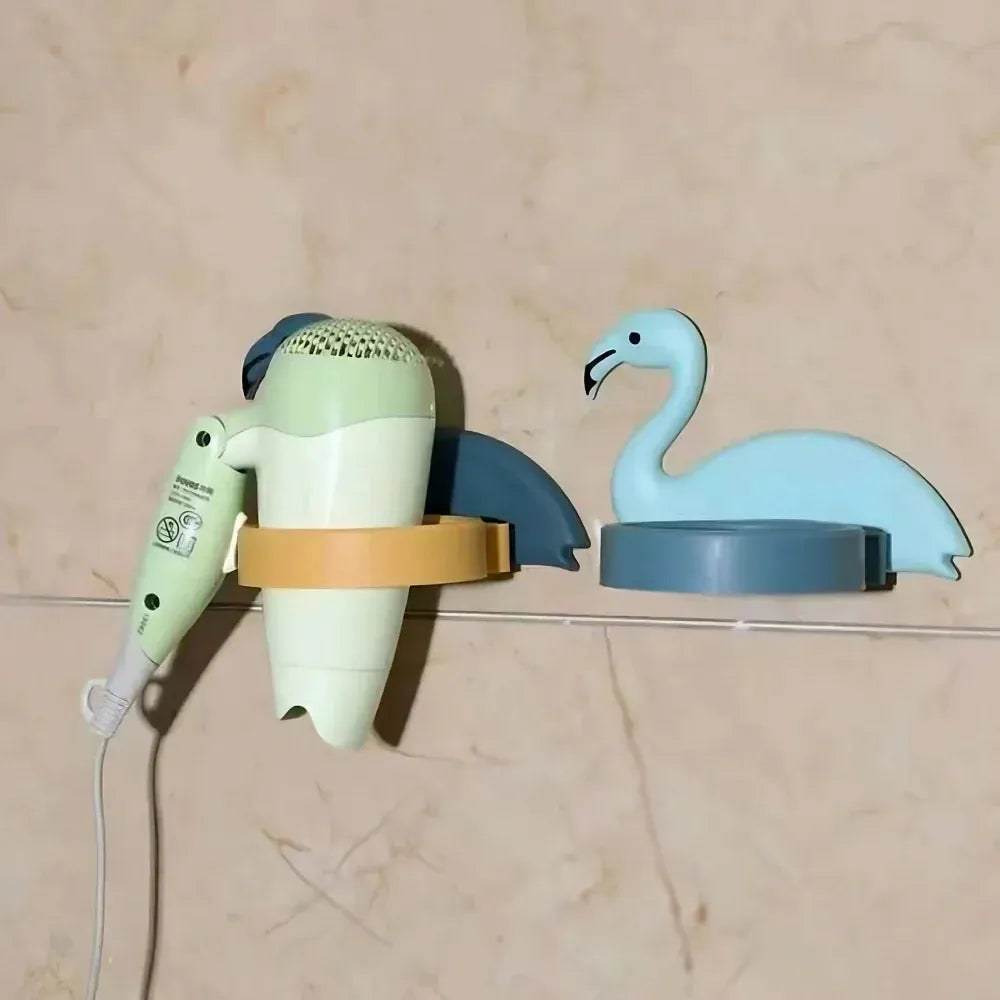 Wall-mounted hair dryer holder - home improvement