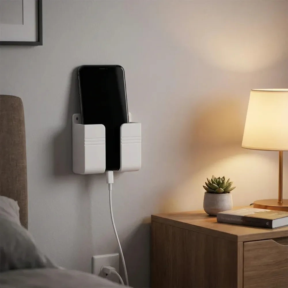 Wall mounted mobile charging holder