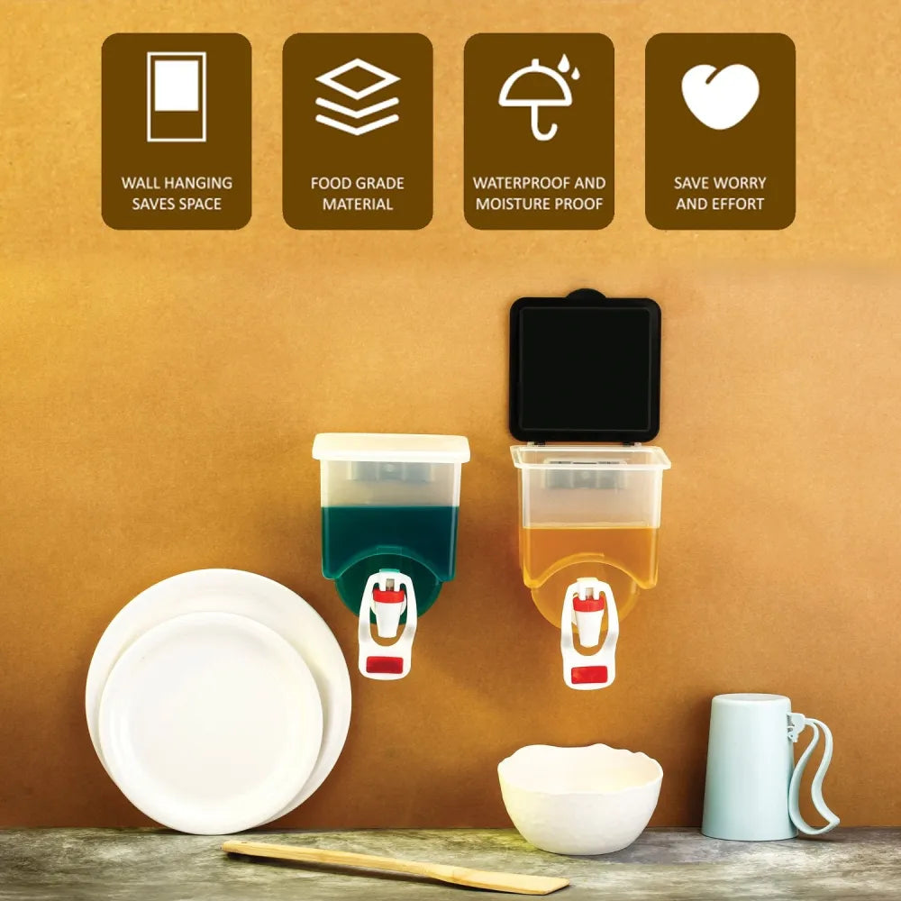 Wall-mounted oil dispenser bottle - home & kitchen