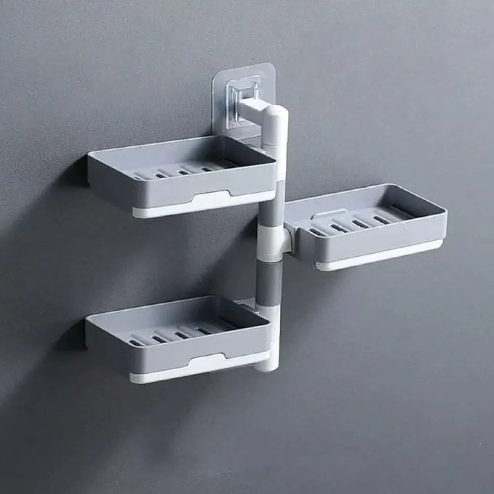 Wall mounted rotatable soap dish holder